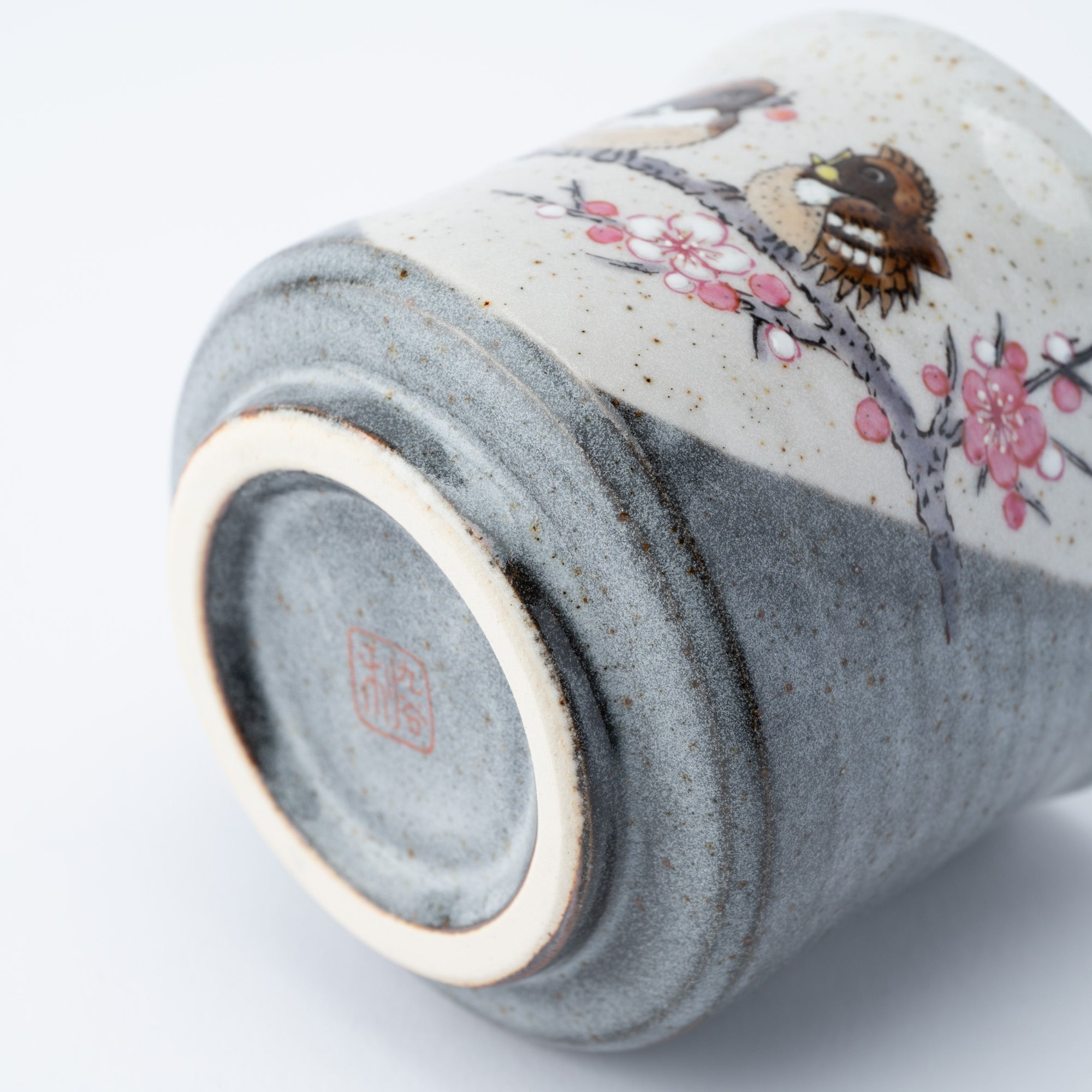 Gray Wave Yunomi Japanese Teacup