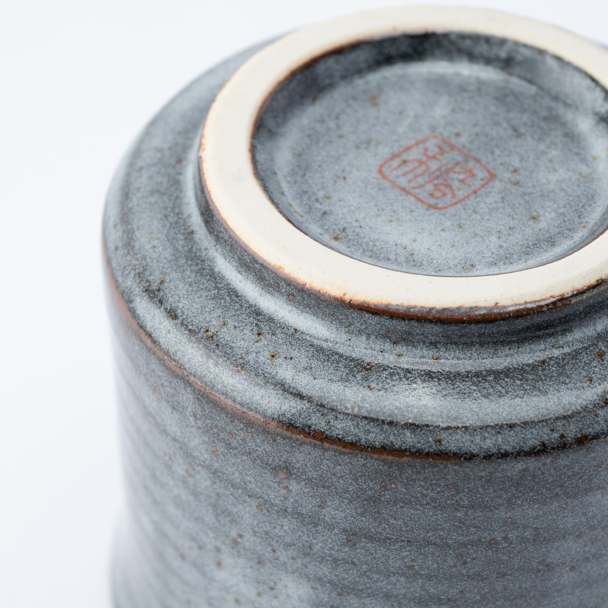 Gray Wave Yunomi Japanese Teacup