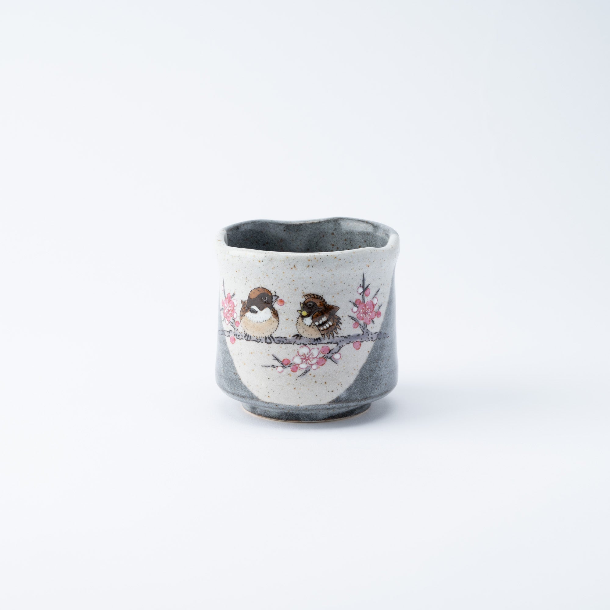 Gray Wave Yunomi Japanese Teacup