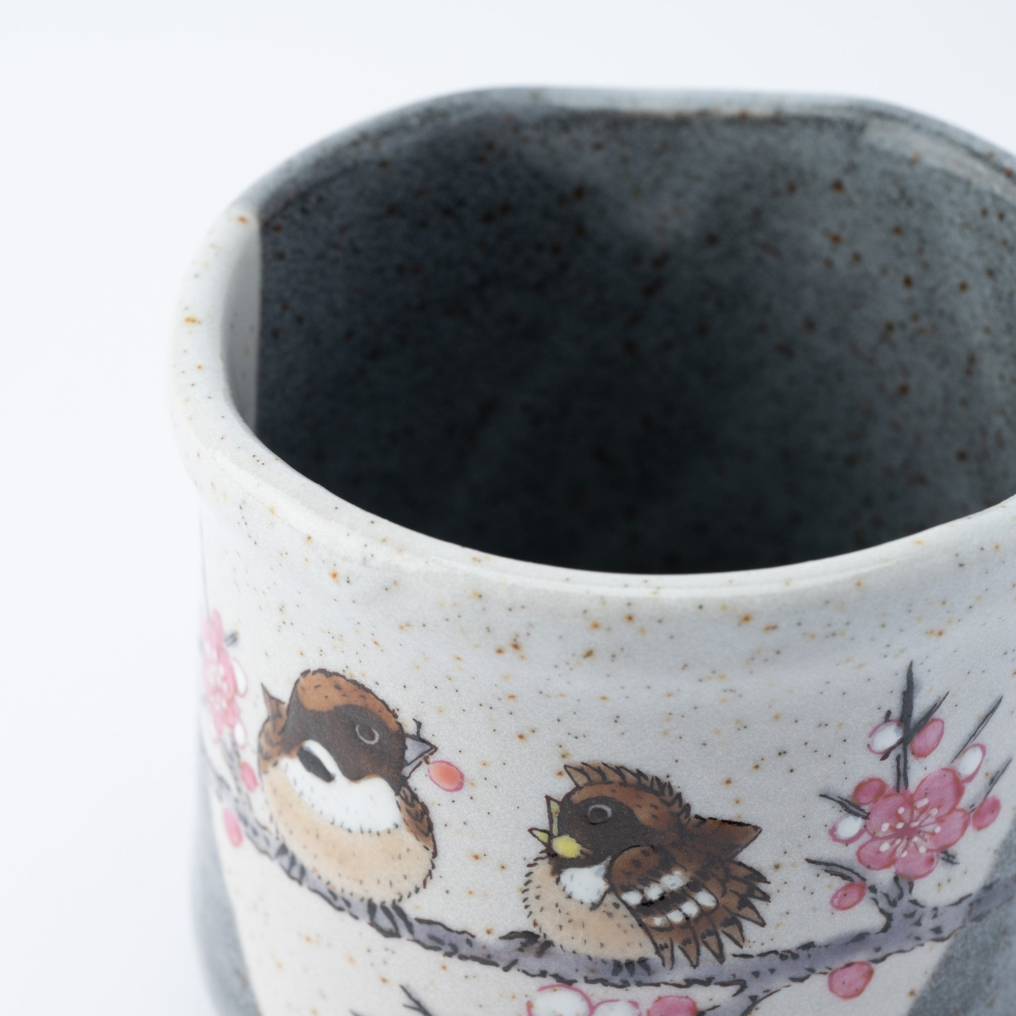 Gray Wave Yunomi Japanese Teacup