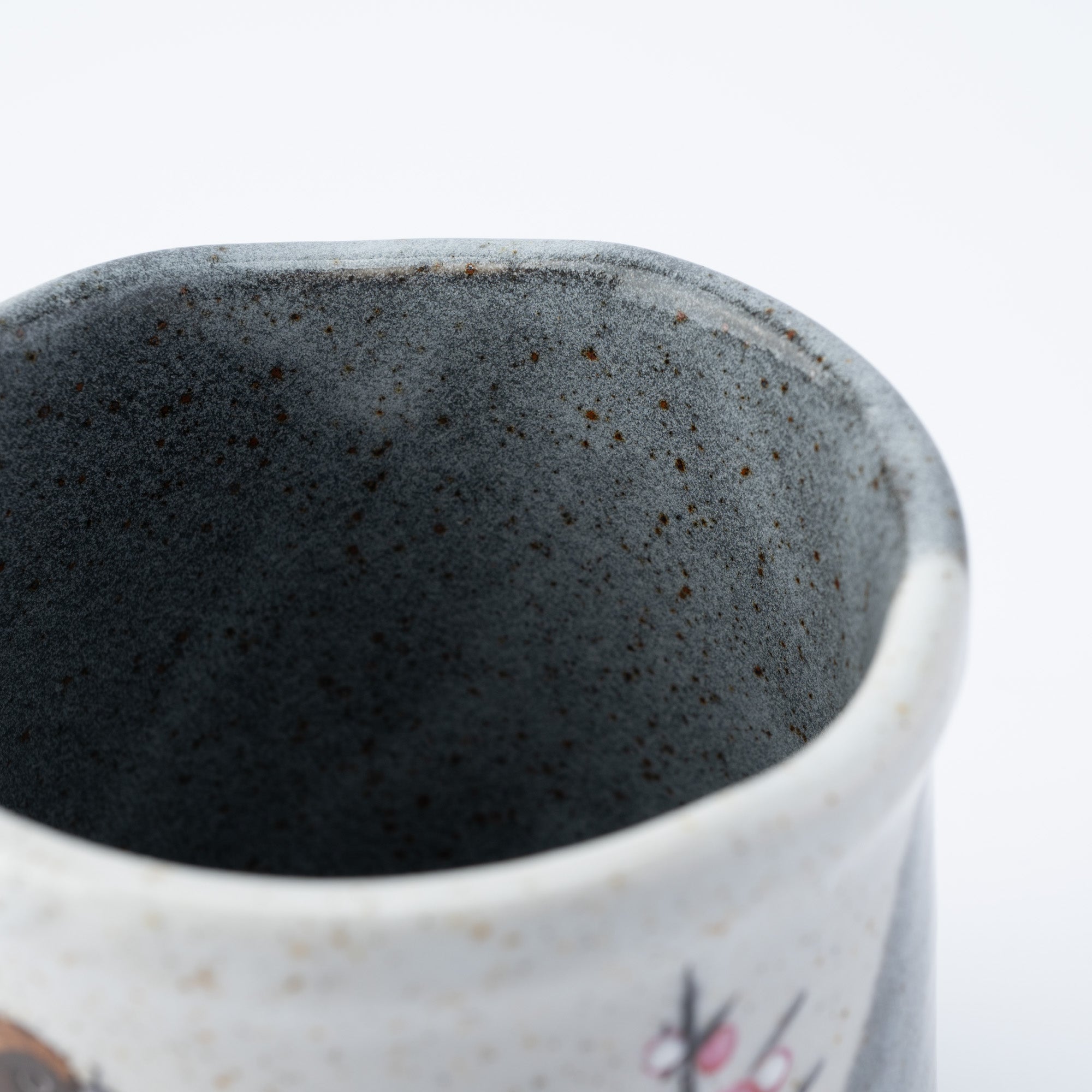 Gray Wave Yunomi Japanese Teacup