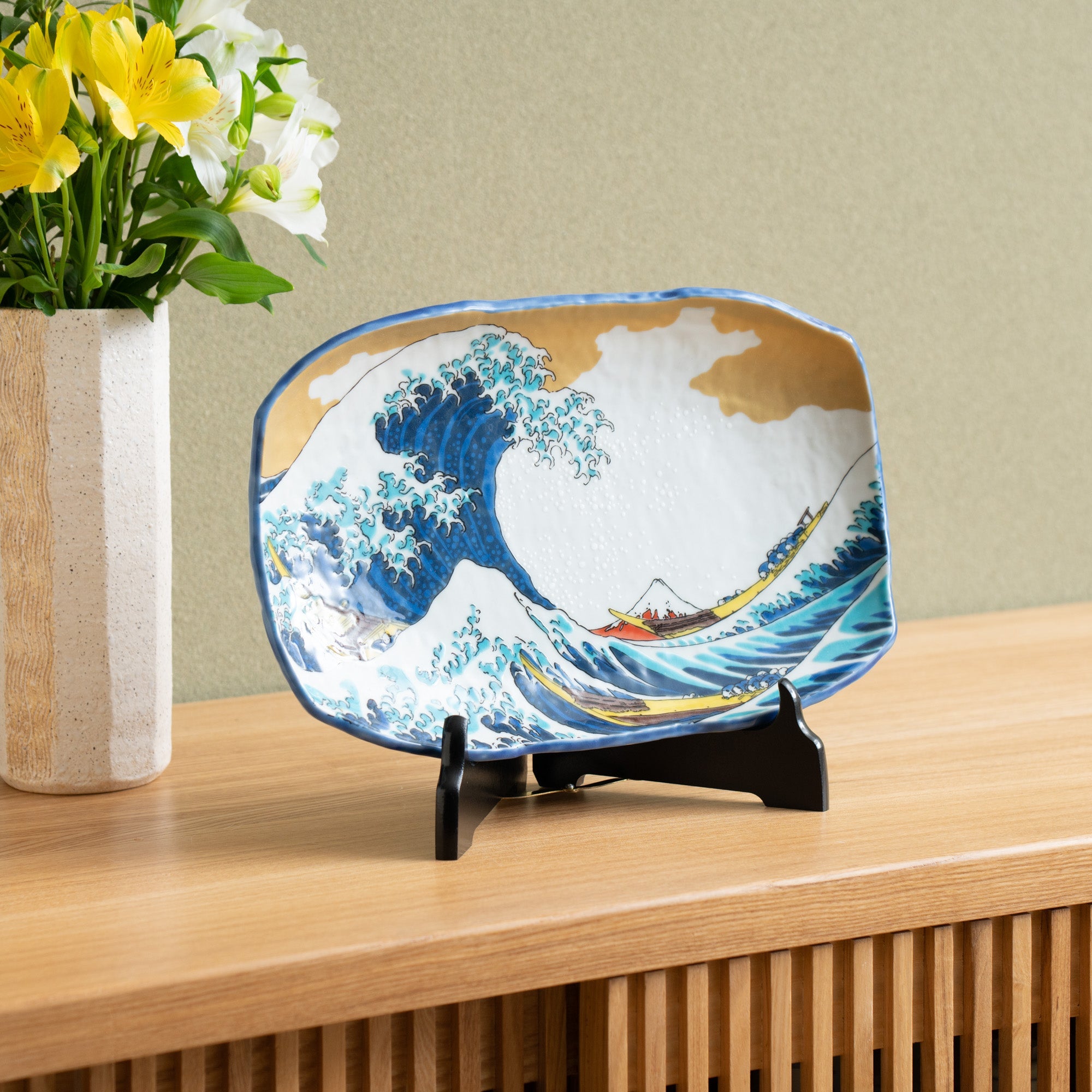 Hokusai Wave Platter