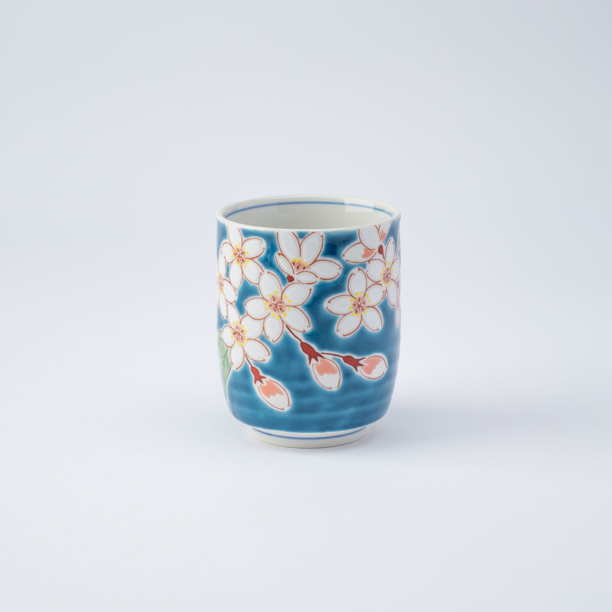 Seasonal Flowers Yunomi Japanese Teacup