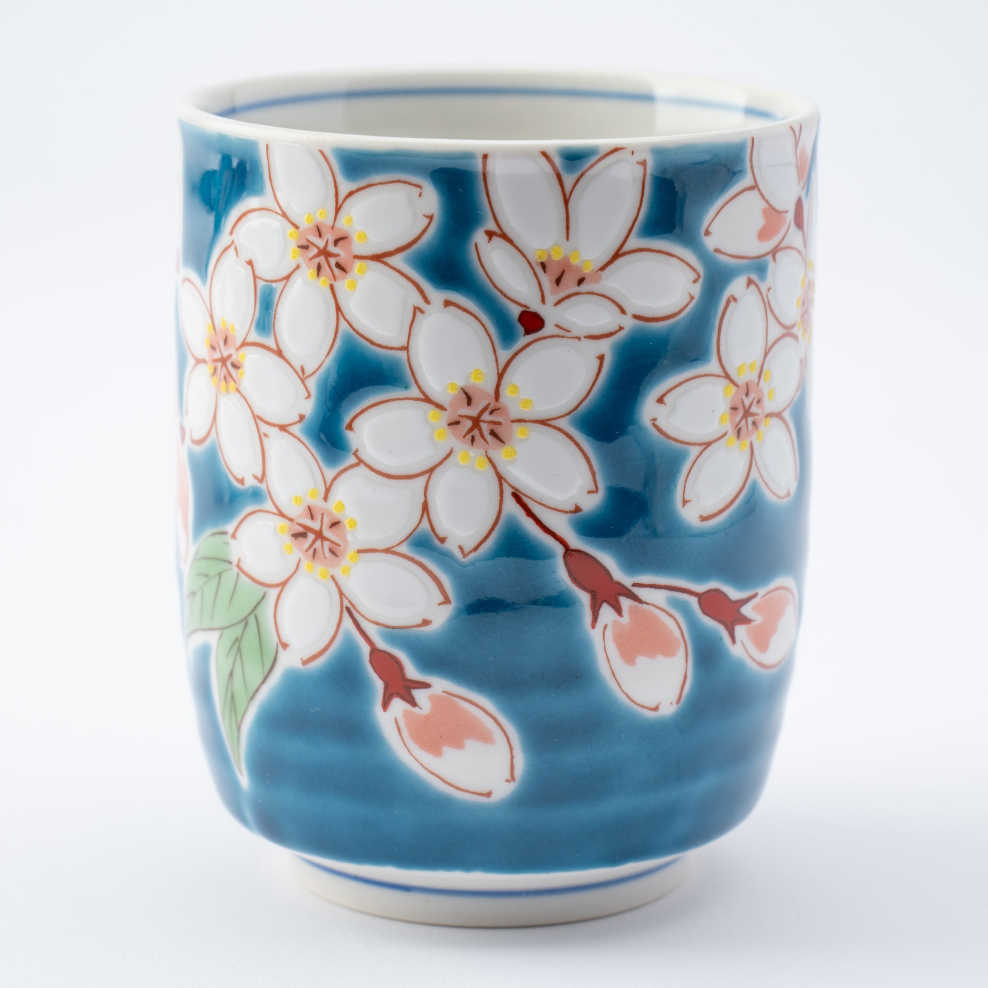 Seasonal Flowers Yunomi Japanese Teacup