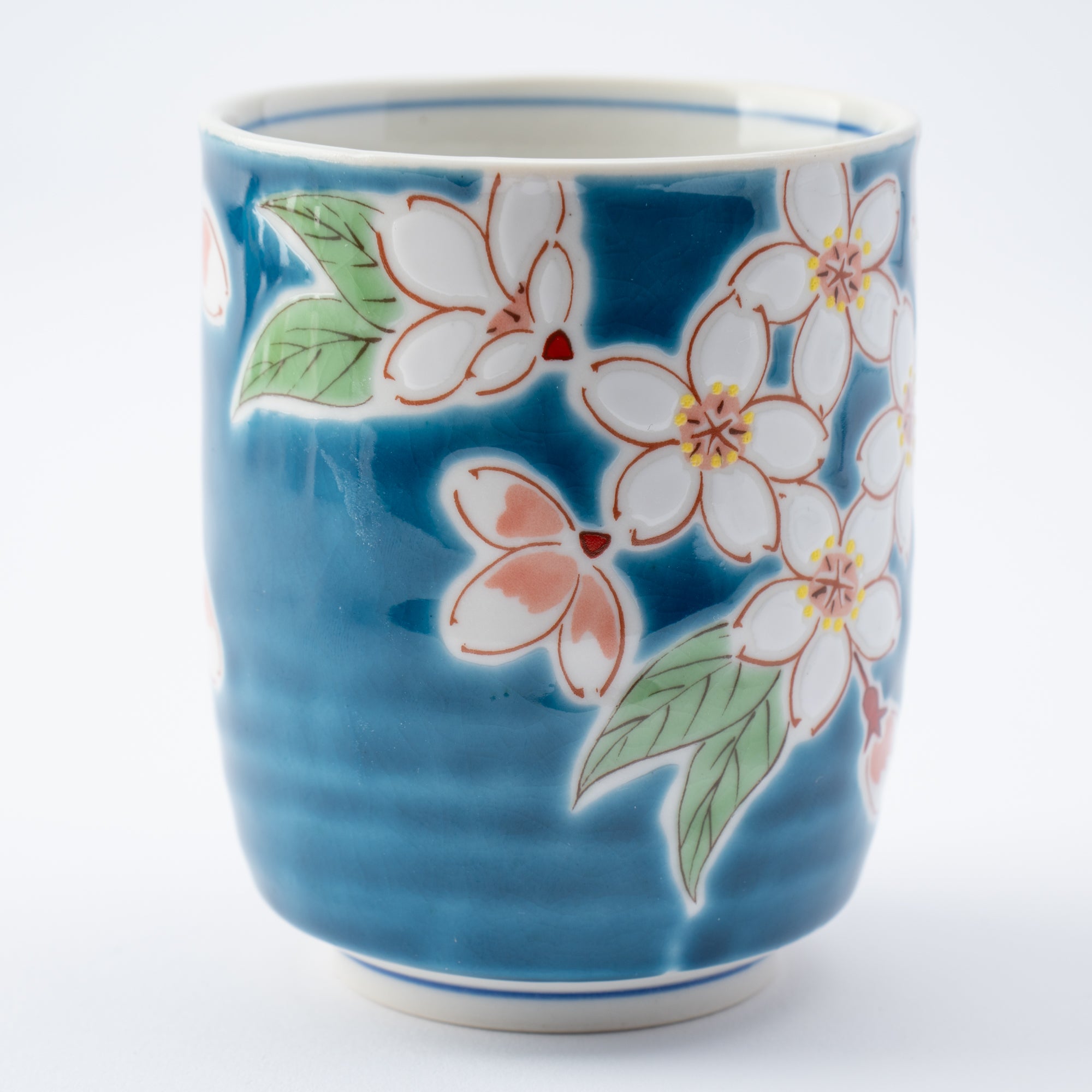 Seasonal Flowers Yunomi Japanese Teacup