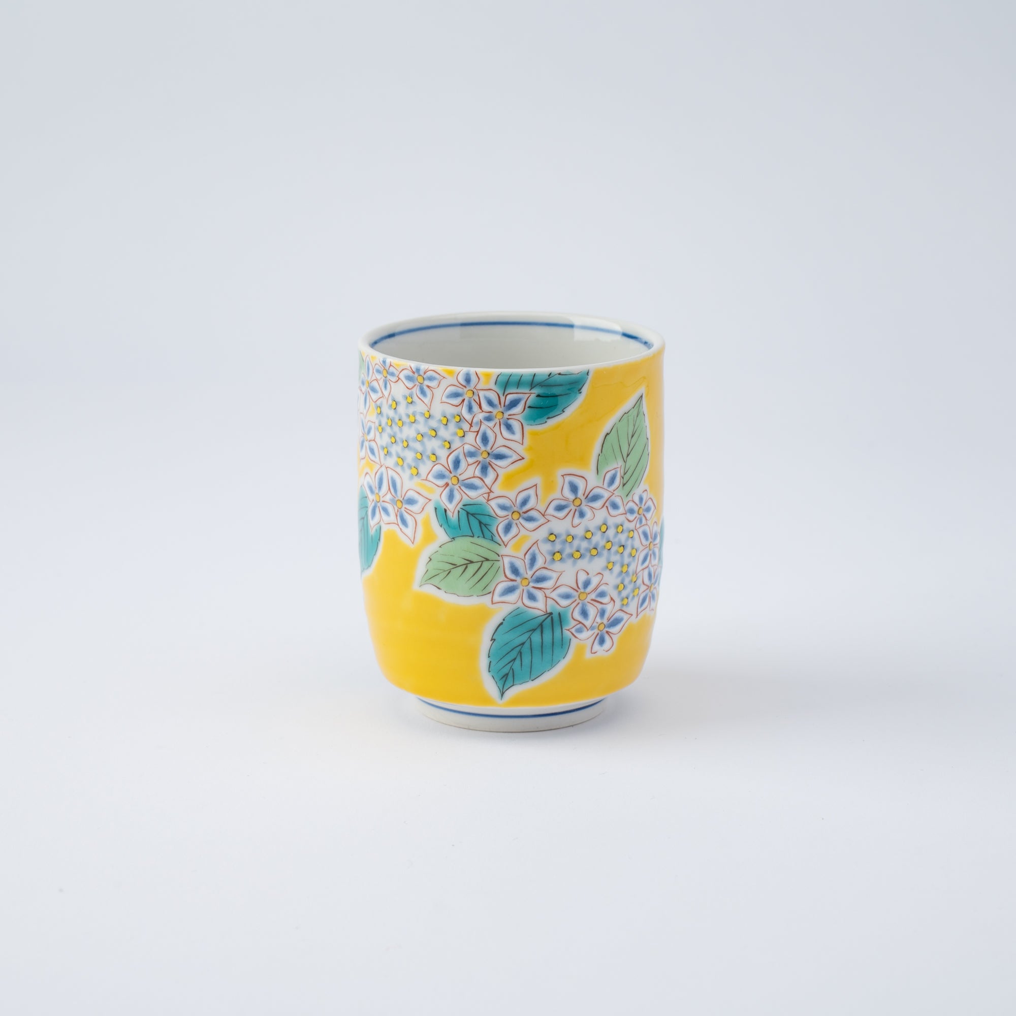 Seasonal Flowers Yunomi Japanese Teacup