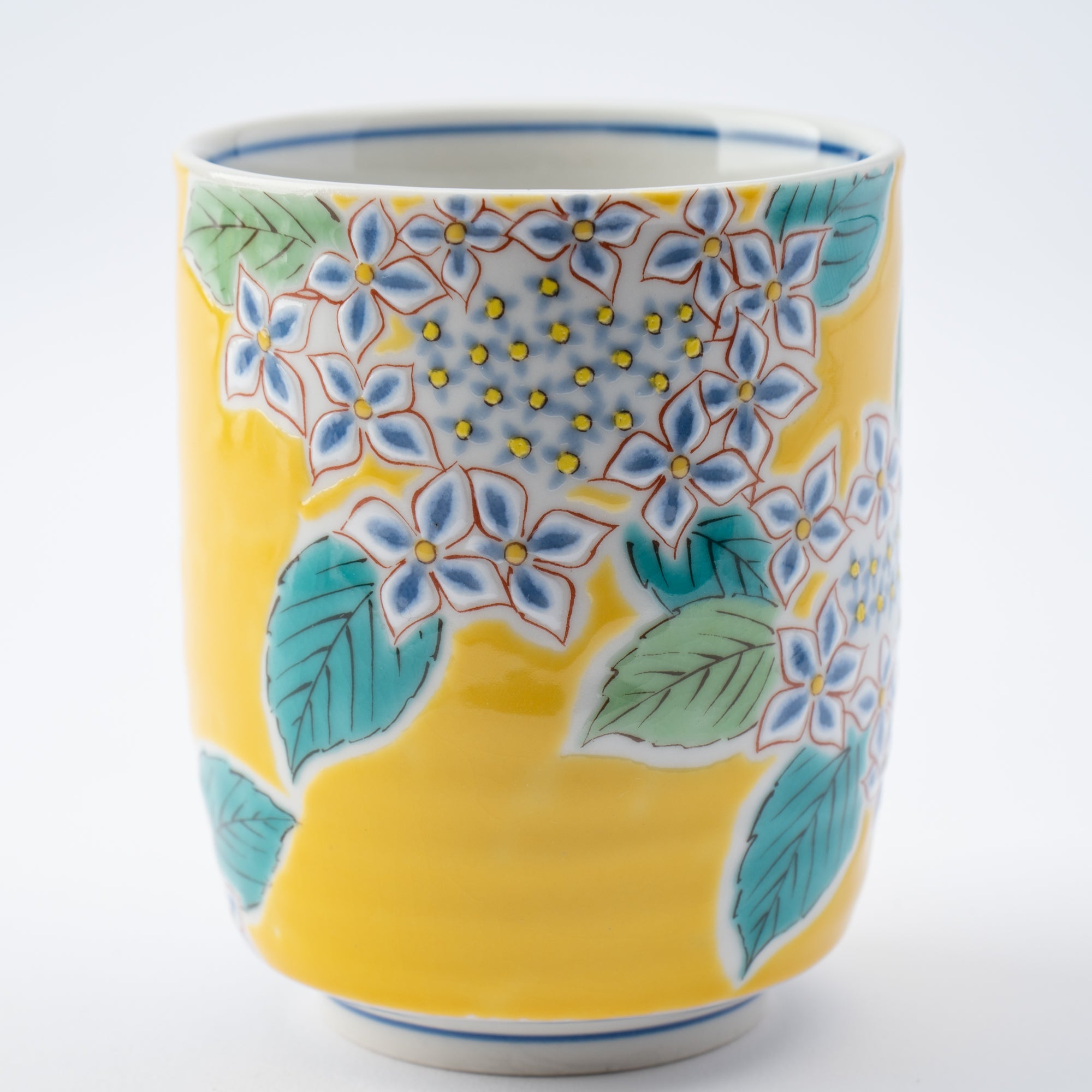 Seasonal Flowers Yunomi Japanese Teacup