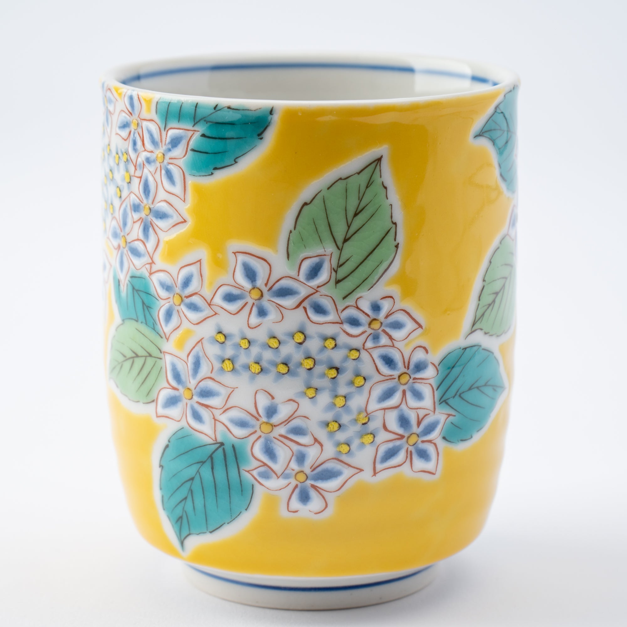 Seasonal Flowers Yunomi Japanese Teacup