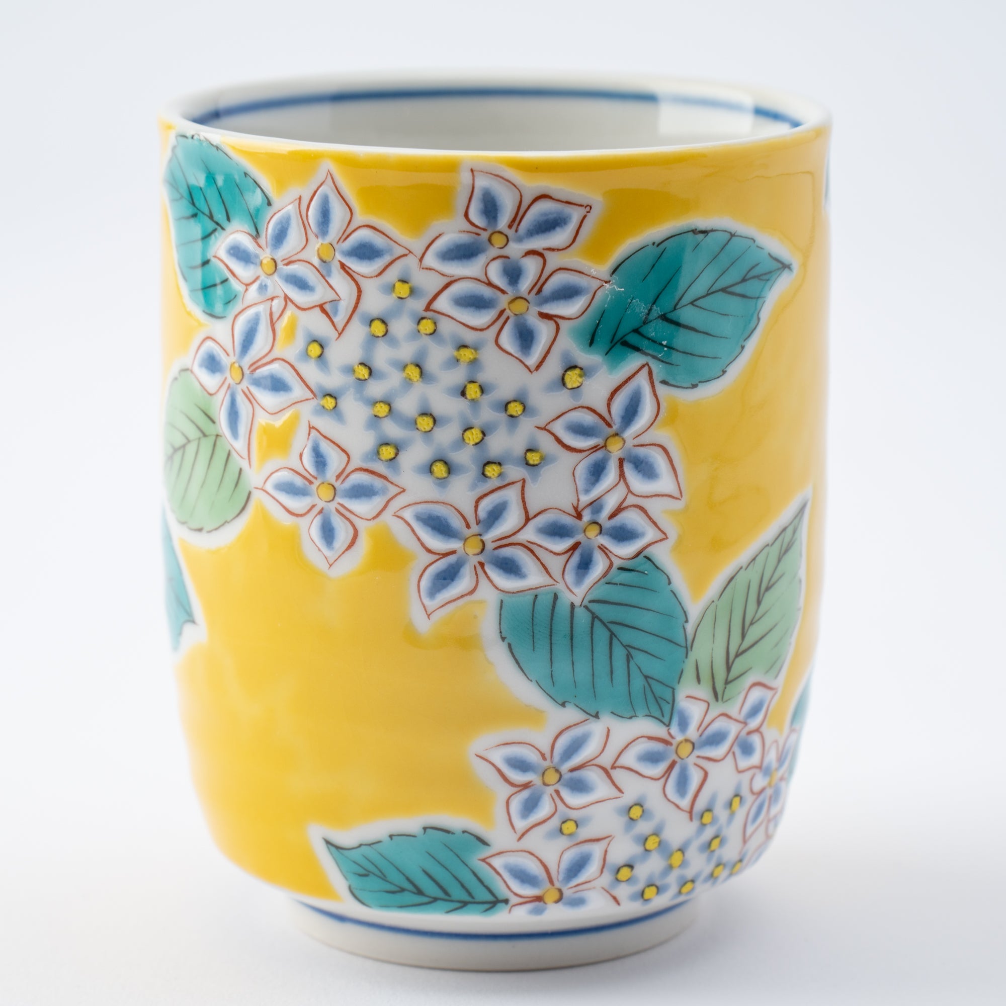 Seasonal Flowers Yunomi Japanese Teacup
