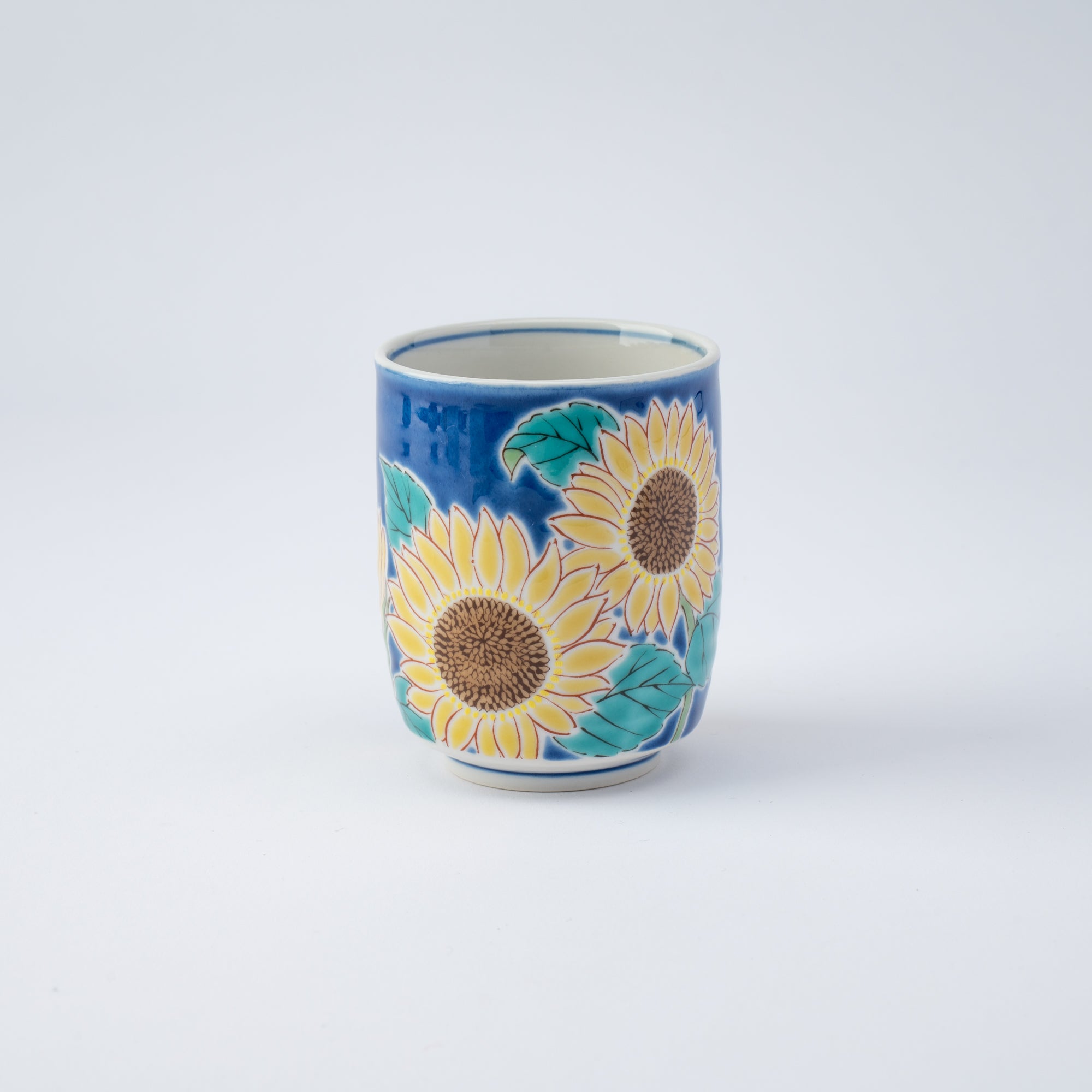 Seasonal Flowers Yunomi Japanese Teacup