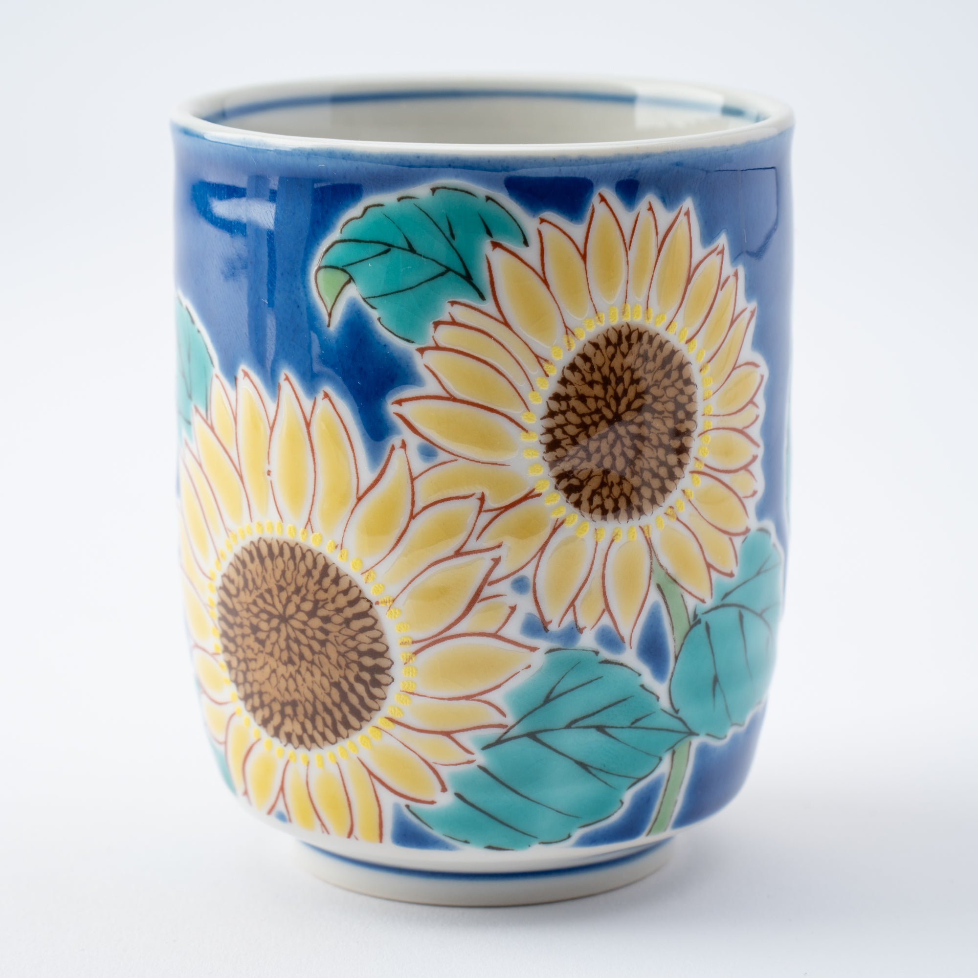Seasonal Flowers Yunomi Japanese Teacup
