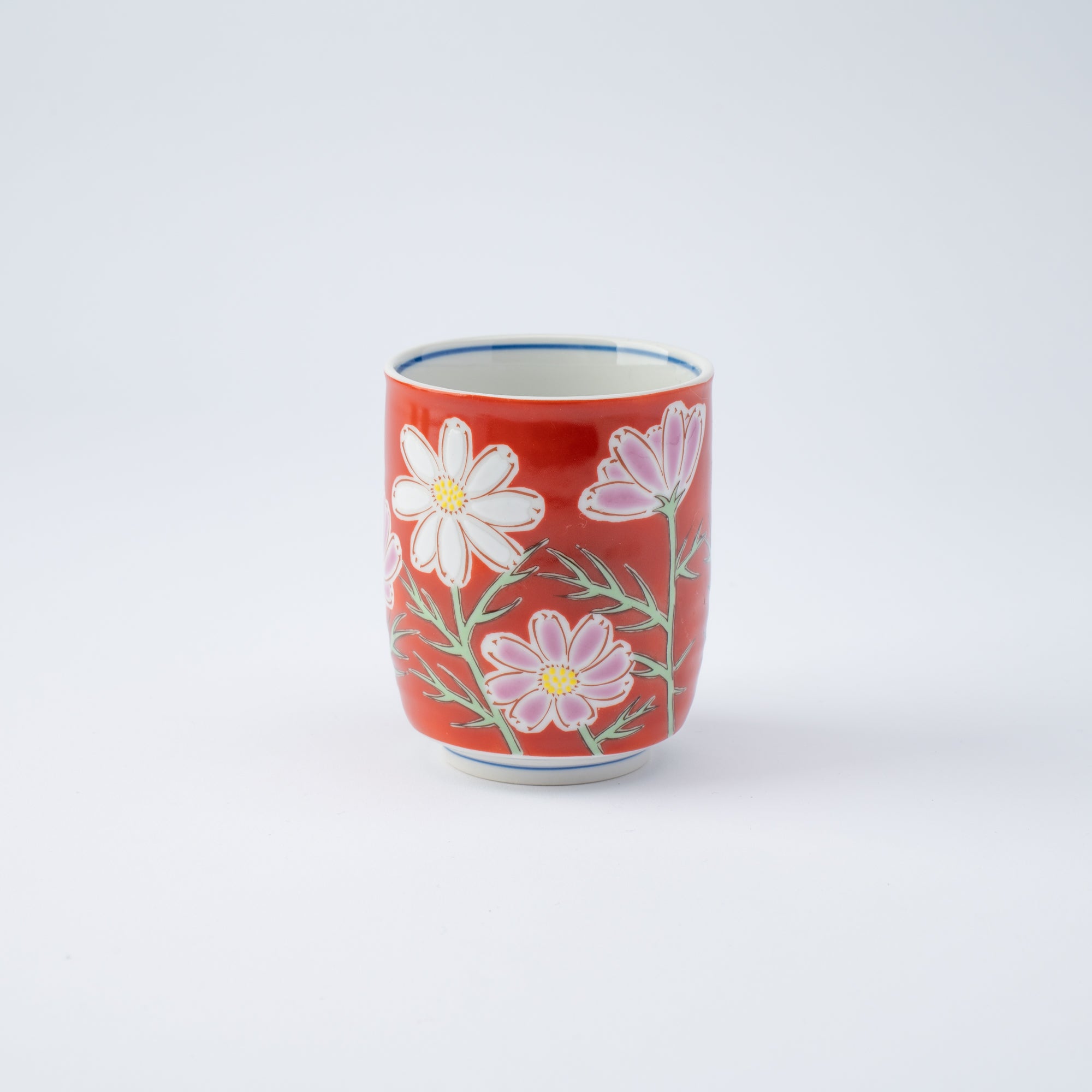 Seasonal Flowers Yunomi Japanese Teacup