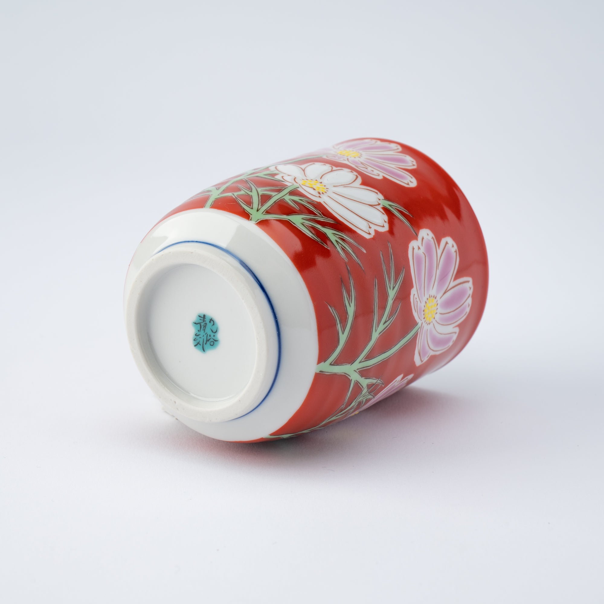 Seasonal Flowers Yunomi Japanese Teacup