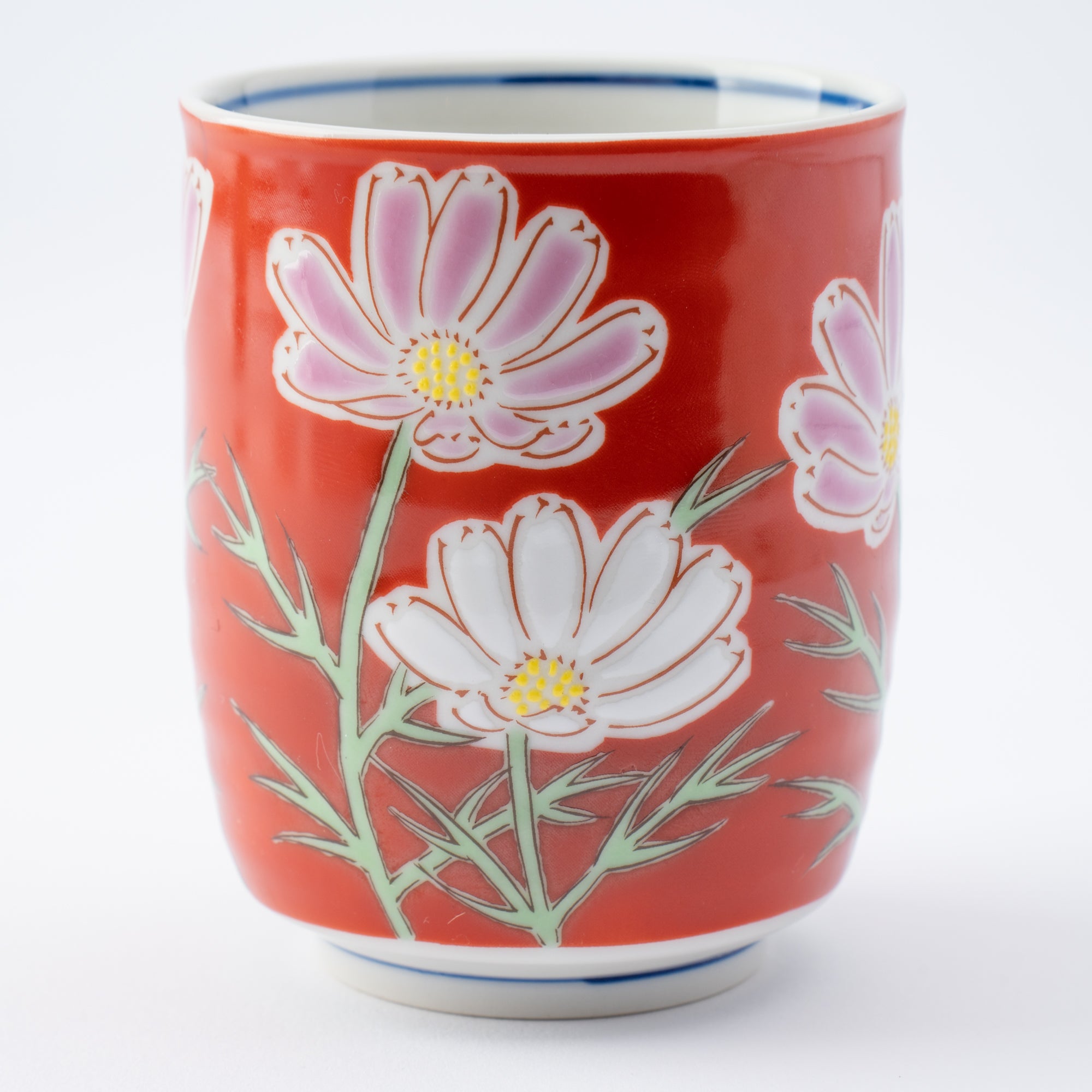 Seasonal Flowers Yunomi Japanese Teacup