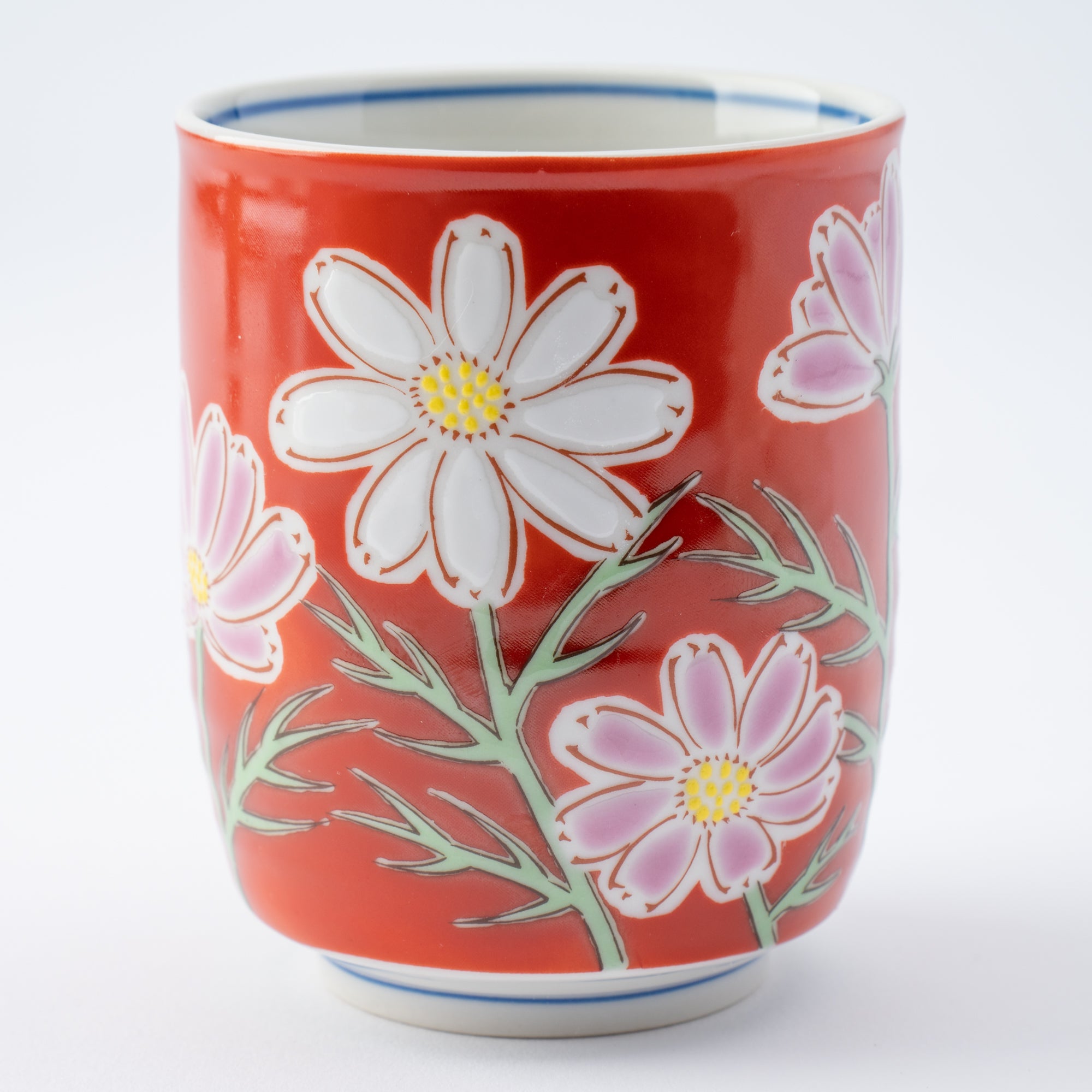 Seasonal Flowers Yunomi Japanese Teacup