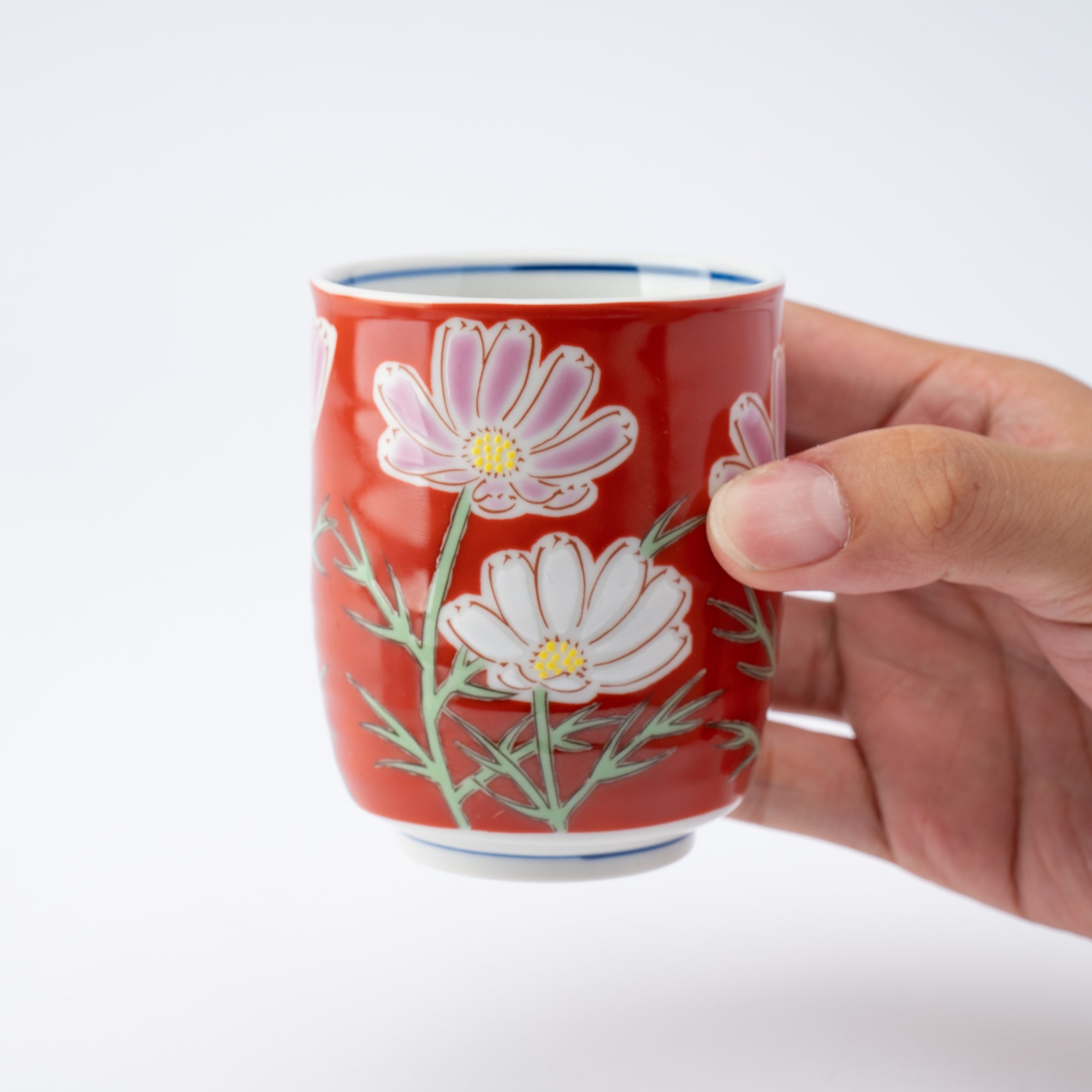 Seasonal Flowers Yunomi Japanese Teacup