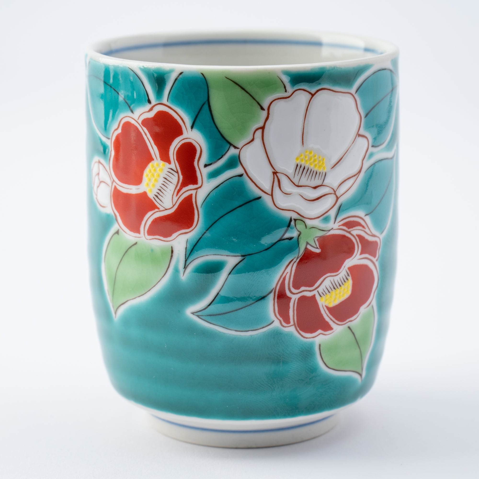 Seasonal Flowers Yunomi Japanese Teacup
