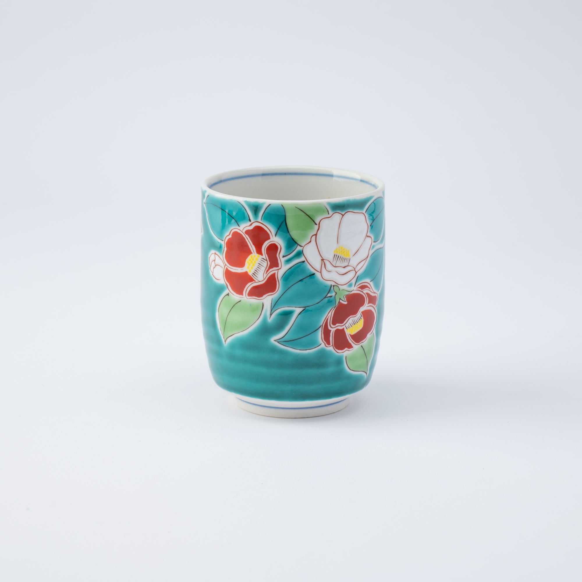 Seasonal Flowers Yunomi Japanese Teacup