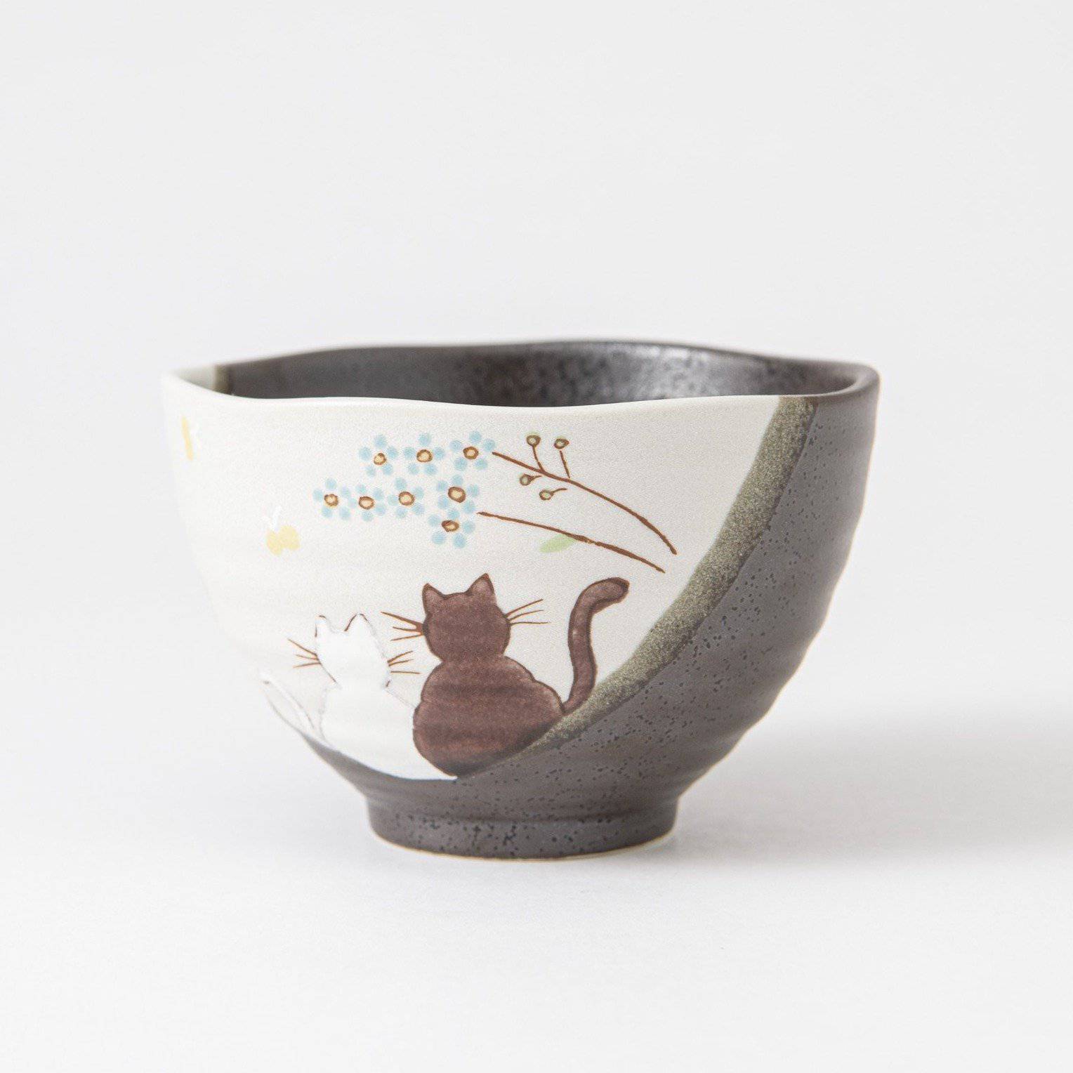 Cat bowl, ceramic yarn bowl, ceramic cat figurine, cat yarn bowl