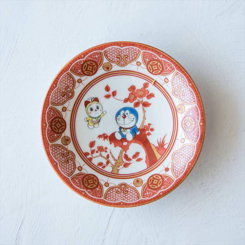 Doraemon Akae Kutani Sauce Plate JAPAN KUTANI SHOP