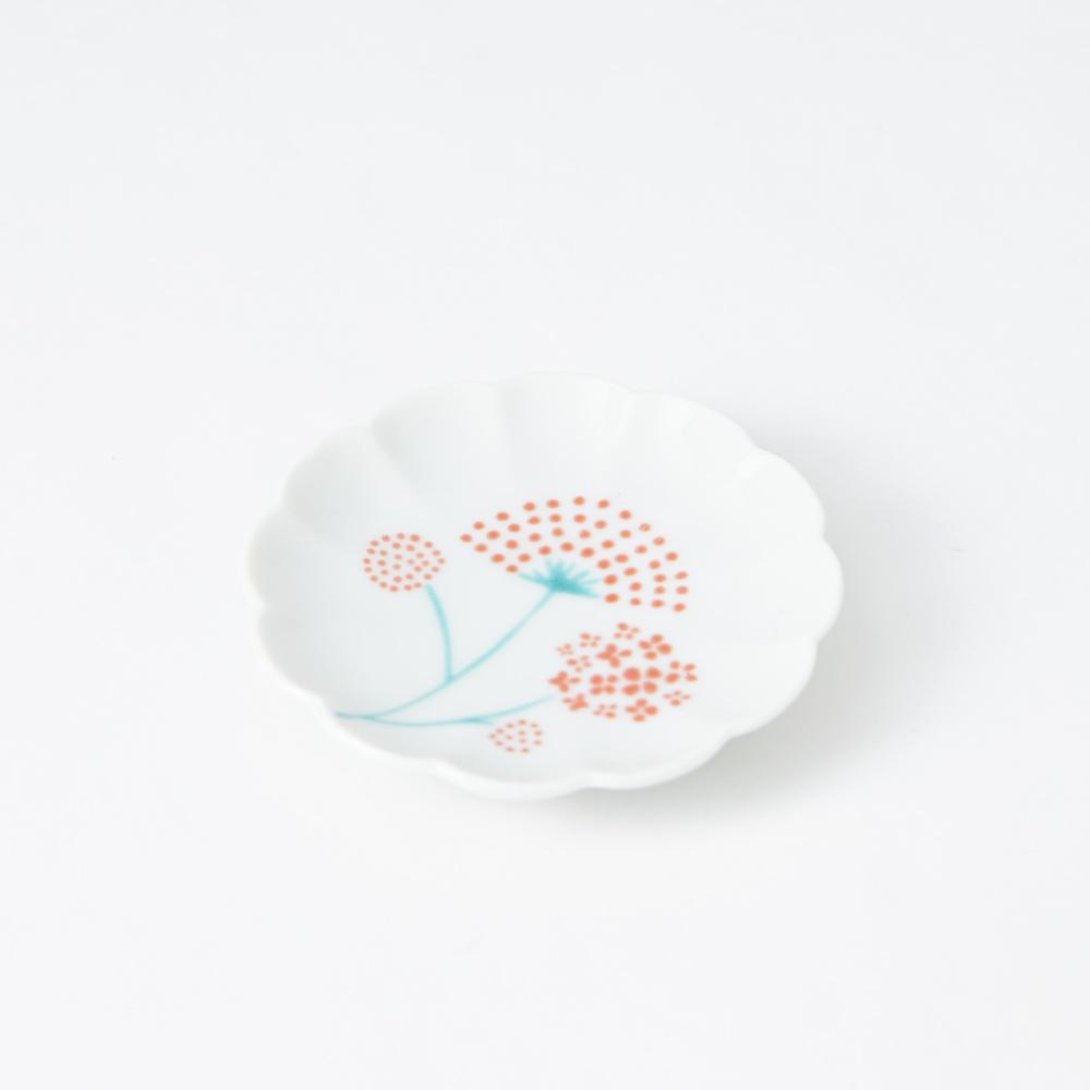 Harekutani Flower Sauce Plate Set - MUSUBI KILN - Handmade Japanese Tableware and Japanese Dinnerware