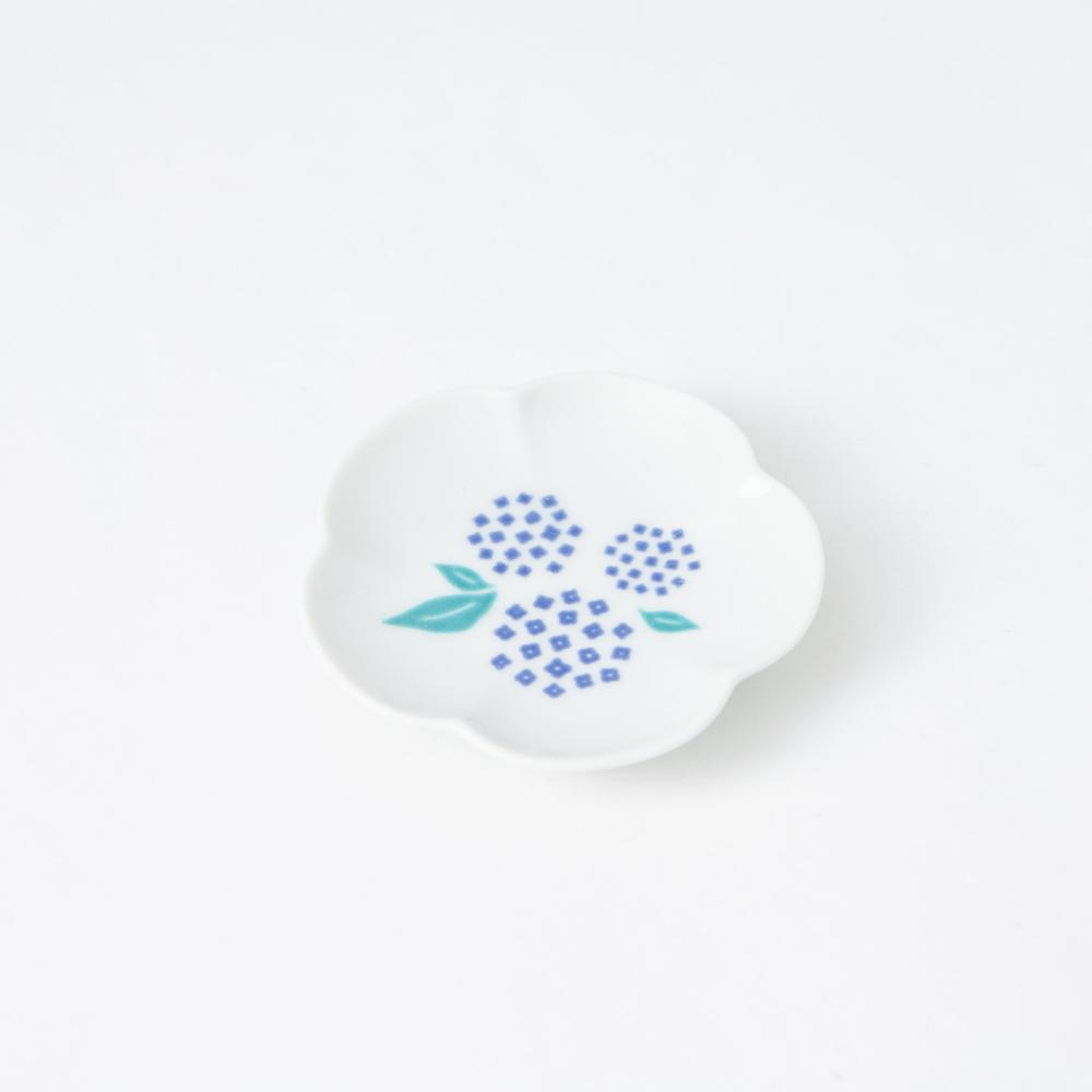 Harekutani Flower Sauce Plate Set - MUSUBI KILN - Handmade Japanese Tableware and Japanese Dinnerware