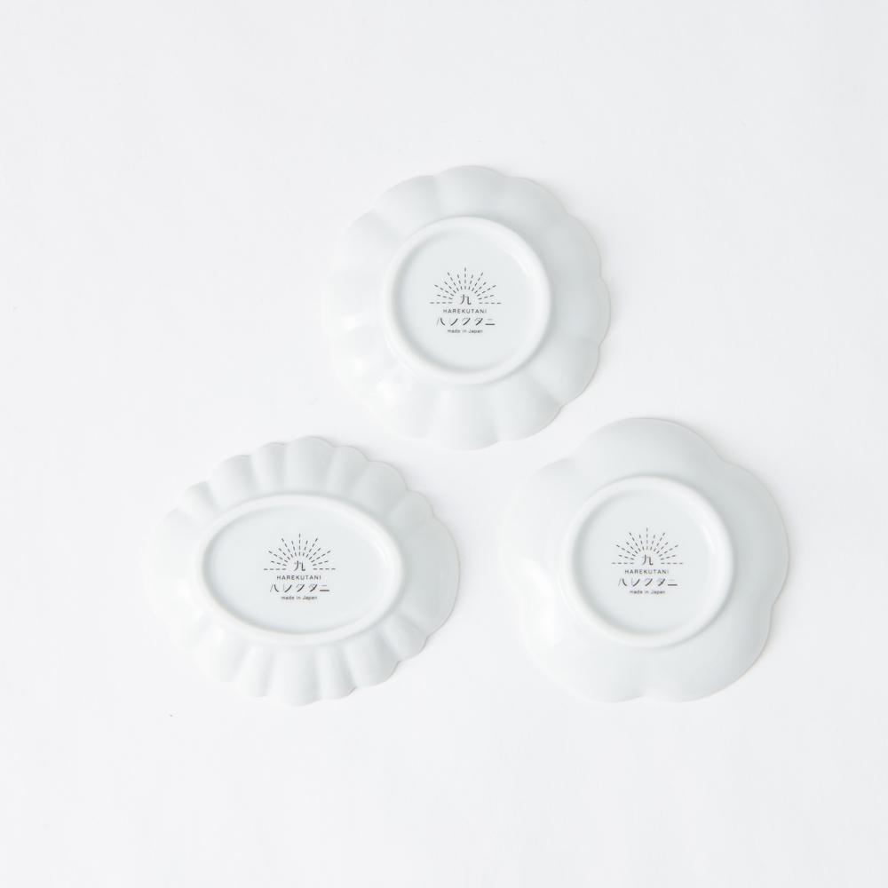 Harekutani Flower Sauce Plate Set - MUSUBI KILN - Handmade Japanese Tableware and Japanese Dinnerware