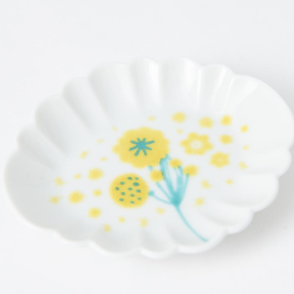 Harekutani Flower Sauce Plate Set - MUSUBI KILN - Handmade Japanese Tableware and Japanese Dinnerware