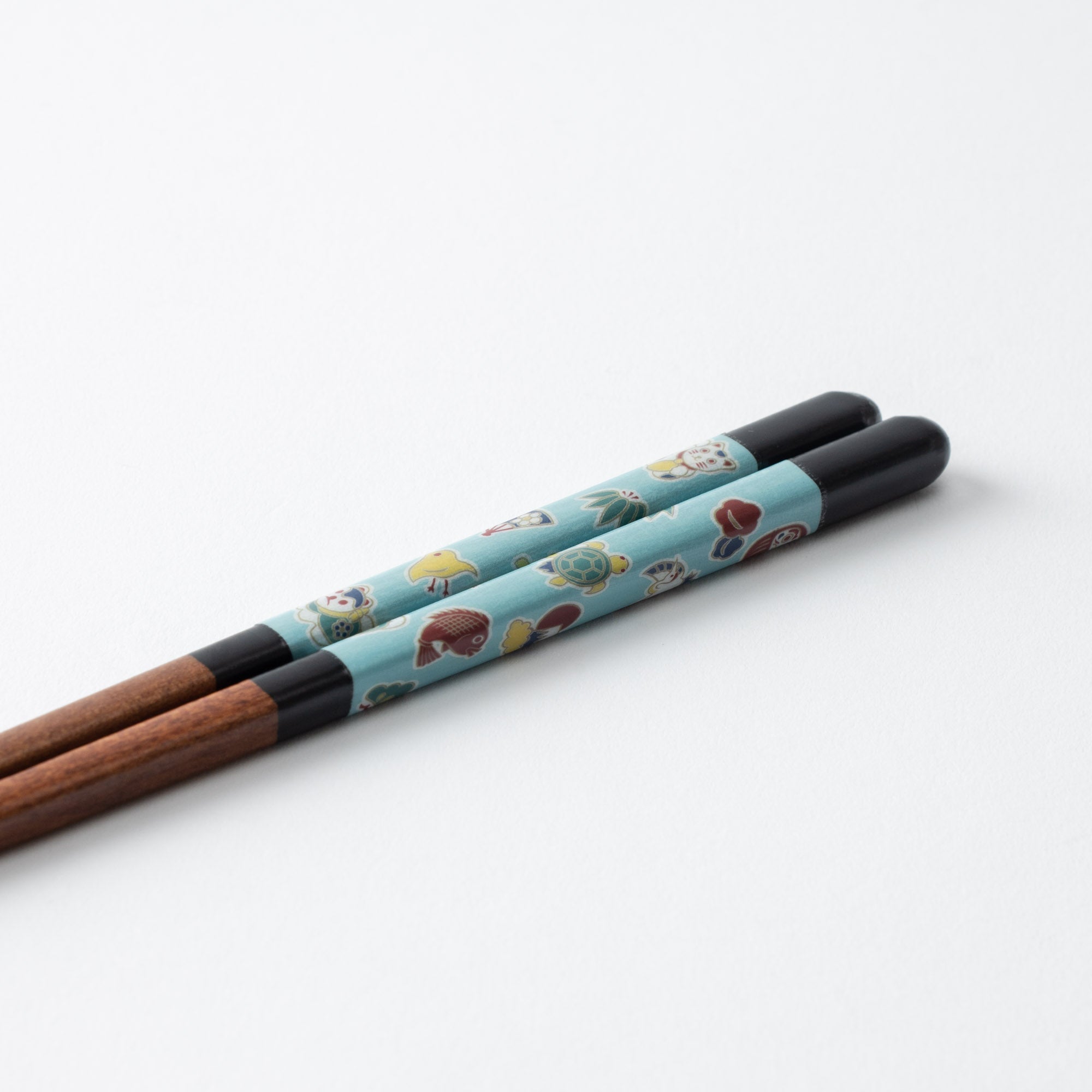 Seikou Kiln Black Kutani Color Reusable Chopsticks 23cm/9in - JAPAN KUTANI SHOP - Japanese Pottery
