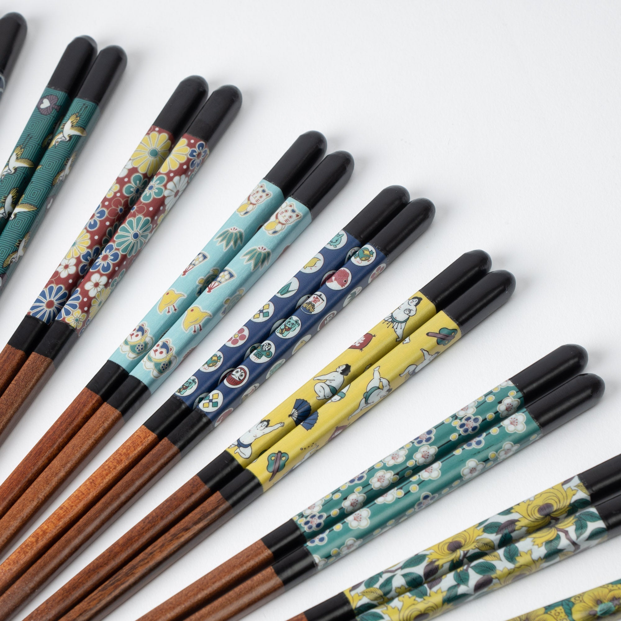 Seikou Kiln Black Kutani Color Reusable Chopsticks 23cm/9in - JAPAN KUTANI SHOP - Japanese Pottery