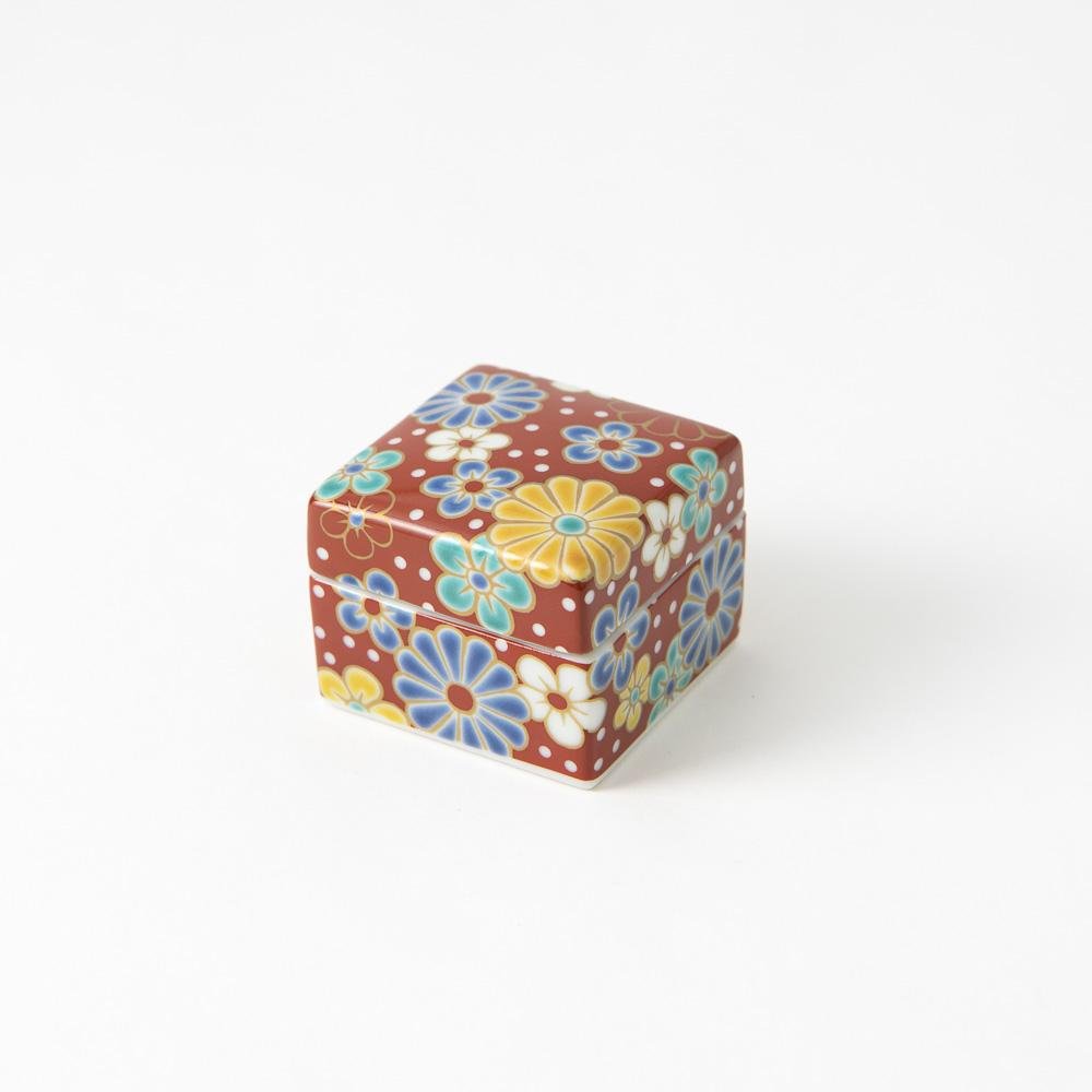 Seikou Kiln Kutani Traditional Pattern Small Box - MUSUBI KILN - Handmade Japanese Tableware and Japanese Dinnerware