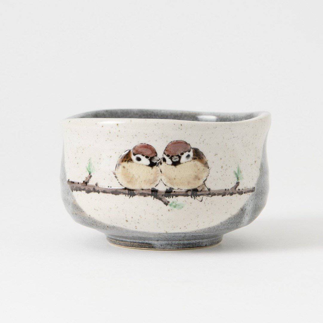 Twin Sparrows Kutani Matcha Bowl Chawan - A | JAPAN KUTANI SHOP Twin Sparrows Kutani Matcha Bowl Chawan - A | JAPAN KUTANI SHOP